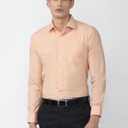 Van Heusen Peach Cotton Slim Fit Shirt-image-41
