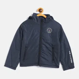Duke Kids Navy Quilted Full Sleeves Jacket-image-28
