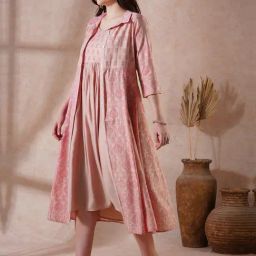 Globus Peach Polyester Print Shrug-picture-10
