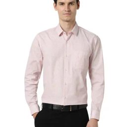 Peter England Pink Slim Fit Printed Shirt-picture-36