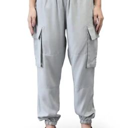 Woodland Light Grey Solid Trousers-picture-3