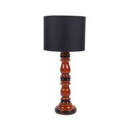 Tucasa NTU-161 B-22 Table Lamp with Wood Base (Black)-42
