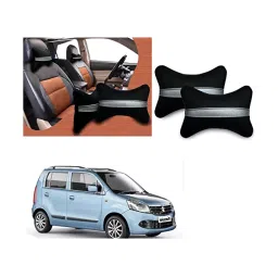 Auto Pearl Black Silver Strip Car Neck Cushion/Neck Pillow Compatible with Maruti Suzuki WagonR 2010-picture-41