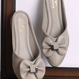 CHINRAAG Women Mules with Bows Flats-image-12