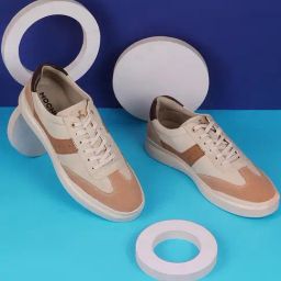 Mochi Men's Beige Casual Sneakers-image-44