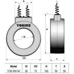 Yokins Current Transformer 100/5A Range For Ammeter, RW30-100A.5-5VA-1.0 image 4