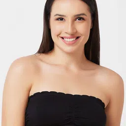 NOIRA Half Coverage Lightly Padded Cotton Bandeau Bra With All Day Comfort-13