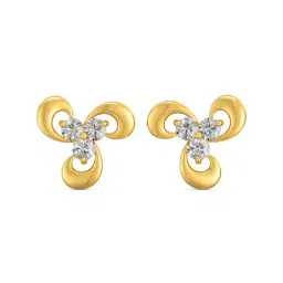 Joyalukkas 22k Yellow Gold Gemstone Floret Stud Earrings for Women-picture-30