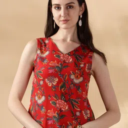 Anouk Rustic Women Floral Print A-Line Top-image-89