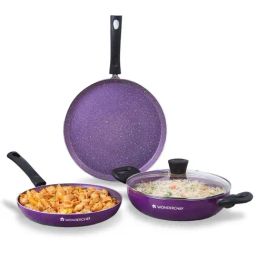 Wonderchef Purple Aluminium Pot & Pan Sets (1 L)-image-62