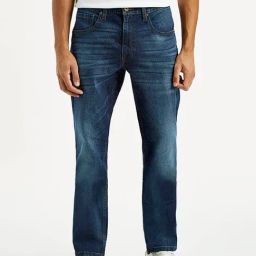 Levi's Indigo Cotton Tapered Fit Jeans-picture-8
