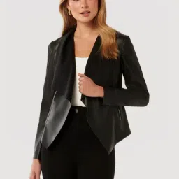 Kris PU Waterfall Jacket-image-70