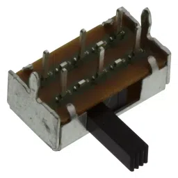 E-SWITCH SLIDE SWITCH, DPDT, 0.2A, 30VDC, TH, EG2210.-picture-4