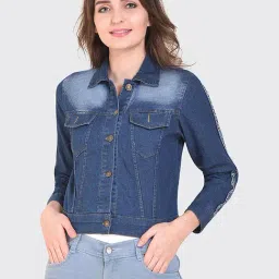 BUYNEWTREND Blue Printed Jacket-picture-43
