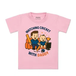 arvesa Watching Cricket With Daddy Printed Kids Tshirt-picture-41