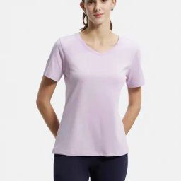 Jockey Lilac Relaxed Fit Sports T-Shirt-image-120