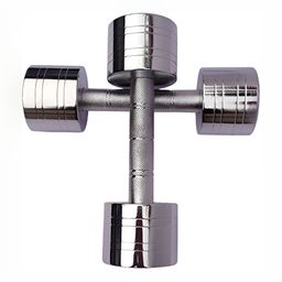 HackerX 2-Pcs Chrome Finish Steel Dumbbells - 5 kg Each-46