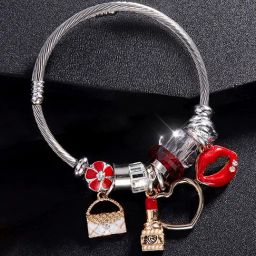 Peora Stylish Silver - Red Silver Plating Synthetic Stone & Beads Bracelets-image-67