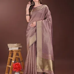 KALINI Woven Zari Organza Saree With Unstitched Blouse Piece-image-73
