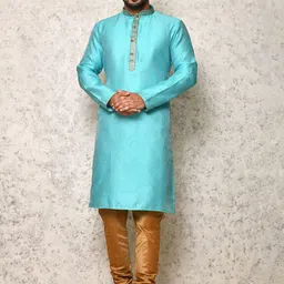 RANAK Men Ethnic Motifs Regular Kurta with Churidar-image-31