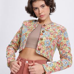 glitchez Vintage Floral Crop Jacket-image-41