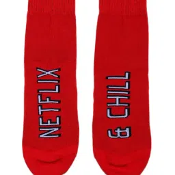 Soxytoes Red Printed Cotton Socks-13