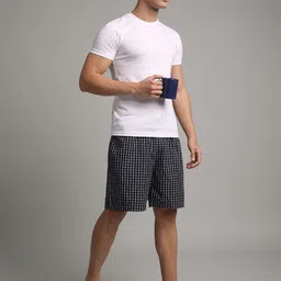 BStories Men Checked Lounge Shorts-picture-24