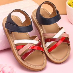 Babyoye Sandal With Velcro Closure- Blue & Red-image-59