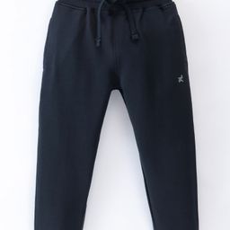 Doreme Full Length Fleece Pant Solid- Navy Blue-picture-23