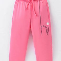 Doreme Single Jersey Knit Three Fourth Length Pant Text Print - Neon Pink-image-20