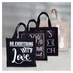Kuber Industries Lunch Bag  Jute Carry Bag  Lunch Handbag  Lunch Bags for office  Reusable Lunch Bag with Handle  Tiffin Carry Hand Bag  Small  Pack of 4  Multi-image-83