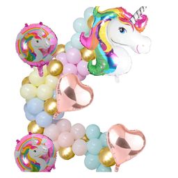 Bubble Trouble Rubber Unicorn Balloon Arch Decoration Set Of 117 Pcs, Multi-image-25