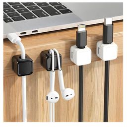 COZY VIBES Cable Holder for Desk, Easy Cable Clips Wire Manager for Table Cable Management Box for Home,Office, Car Wall Desktop Nightstand - PACK OF 1 - COLOR MAY VARY-image-4