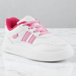 Lil Lollipop Colour Blocked Lace Up Shoes - White & Pink-image-88