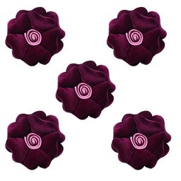 RRC 5-Pcs Lavender & Pink Velvet Rose Shape Filled Cushion-image-8