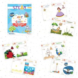 pegasus Set of 3 STEAM Art & Craft Books for 3+ | Tracing, Impression, Cut & Paste Acitivity Book image 2
