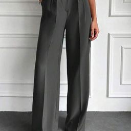 Next One Women Smart Loose Fit High-Rise Easy Wash Pleated Trousers-picture-49