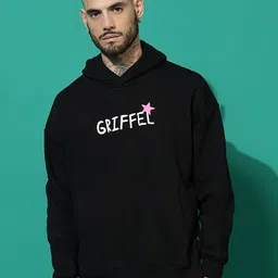 GRIFFEL Men Printed Hooded Sweatshirt-image-10