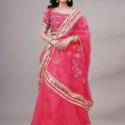 Utsav Fashion Embroidered Ready to Wear Lehenga & Blouse With Dupatta-picture-56