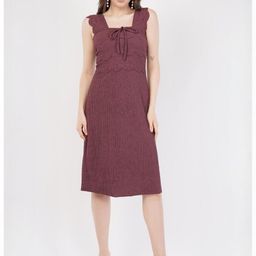 Deshi Girl Women Textured Layered A-Line Midi Dress-image-99