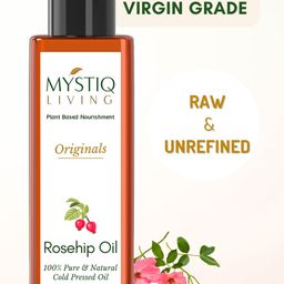 MYSTIQ LIVING Rosehip Seed Oil For Skin & Hair Pure & Natural Cold Pressed- 50 ml-40