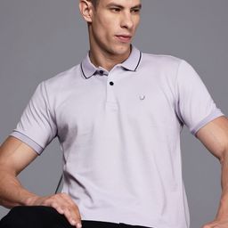 Allen Solly Self-Checked Polo Collar Regular Fit T-shirt-image-37