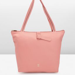 Baggit Solid PU Structured Shoulder Bag with Mini Strap Applique Detail-28