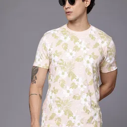 Allen Solly Floral Print Pure Cotton T-shirt-image-80