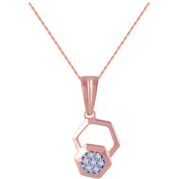 P.C. Chandra Jewellers 14 kt Gold & Diamond Pendant without Chain-image-97