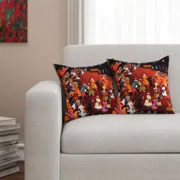 SEJ by Nisha Gupta Multicolor Cushion Covers - Set of 2-image-52