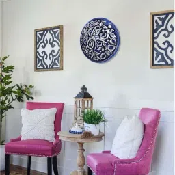 Artisans Rose Blue & White Decorative Wall Plates - Set of 2-image-83