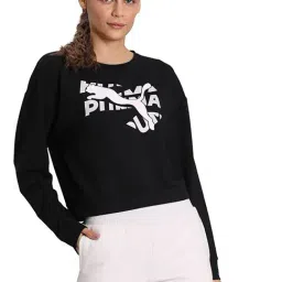 Puma Black Graphic Print Sweatshirt-image-11