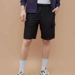 Kappa Black Relaxed Fit Sports Shorts-image-25
