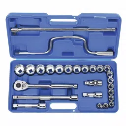 Westward Socket Wrench Set Chrome 12 Point 3/8 - 1 1/4 inch, 4LXA6-46